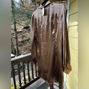 Skylar and Rose bronze shirt dress. Never been worn, tags on.